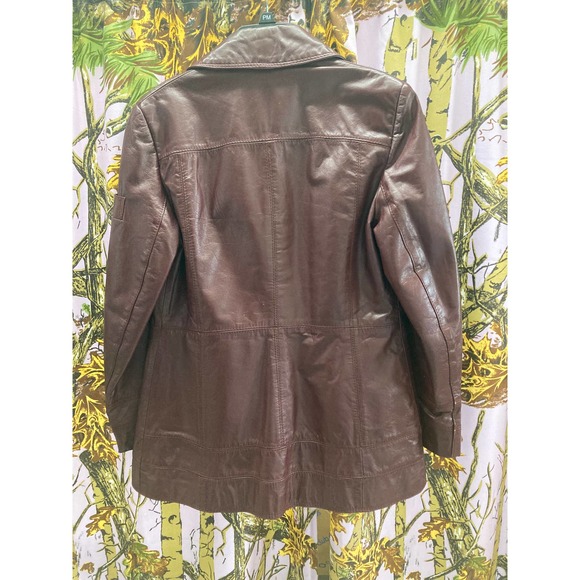Aigner 100% Genuine Leather Lined Jacket Size 14 - Picture 2 of 10